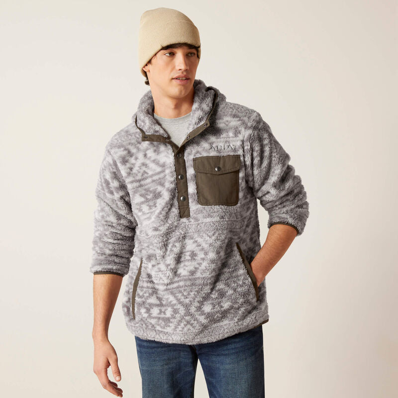 Men s Ariat Fleece Geo Print Hoodie