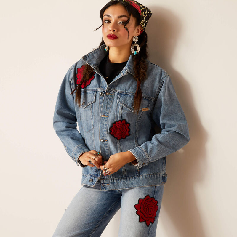 ジャケット・アウター AMERI ROSE EMBROIDERY JACKET Ameri（アメリ）の「ROSE EMBROIDERY JACKET（テーラードジャケット