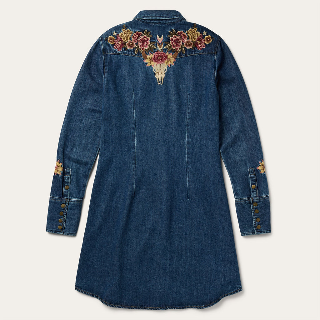 Women's Stetson Emb Floral Denim Dress