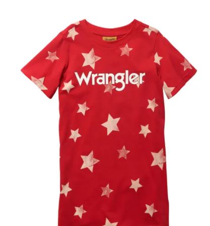 Girl's Wrangler Short Sleeve Star Tee Shirt Dress | Let's Ride Boots and  Apparel