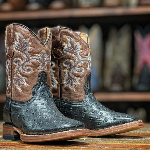 Ariat black ostrich sales boots