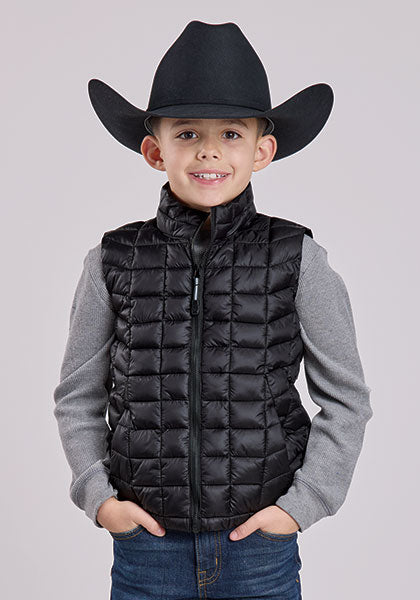 Boy's Roper Black Crushable Vest