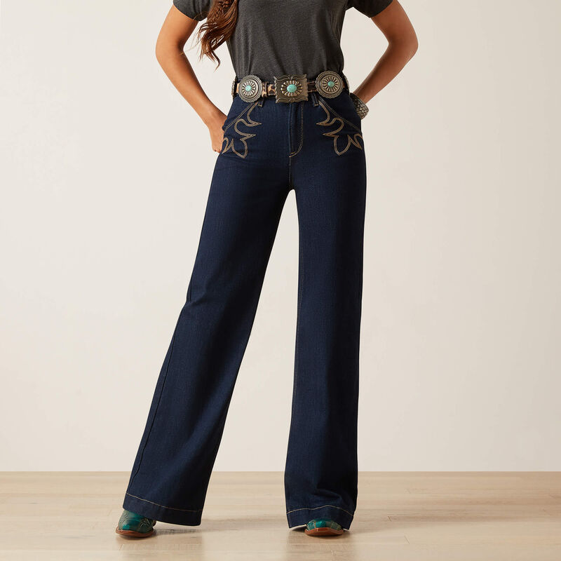 Women's Ariat Ultra High Rise Wide Leg Western Jean