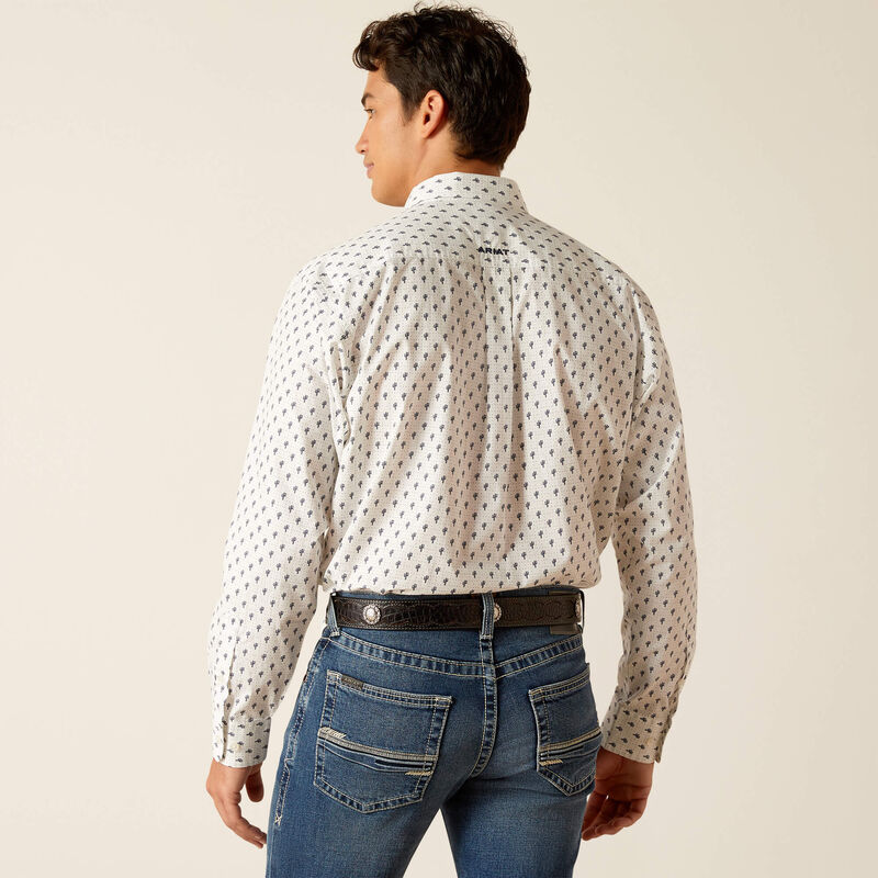 Men's Ariat Parker Long Sleeve Cactus Print Button Down Shirt