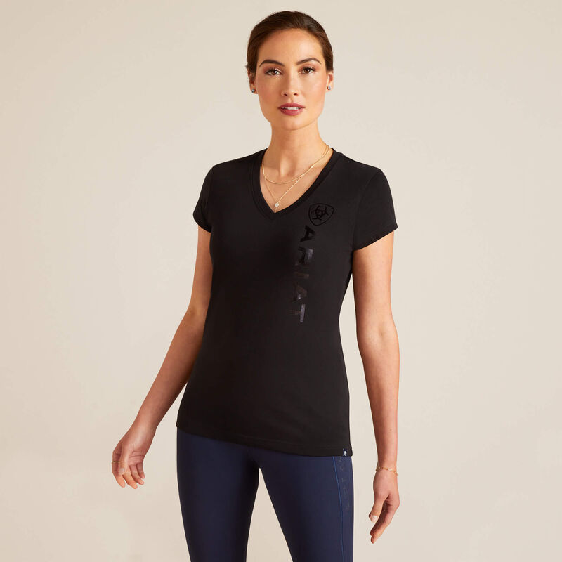 Women's Ariat Vertical Logo Short Sleeve Shirt