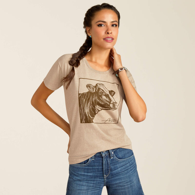 Women's Ariat Cow Cover Graphic Tee