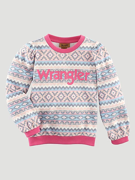 Girl's Wrangler Aztec Logo Sweatshirt