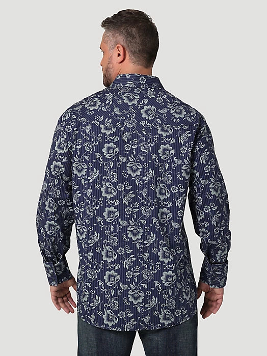 Men's Wrangler Coconut Cowboy Floral Print Snap Shirt