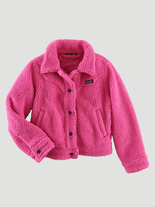 Girl's Wrangler Pink Sherpa Jacket