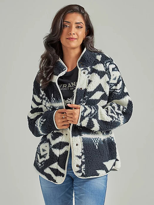 Women's Wrangler Sherpa Aztec Snap Jacket
