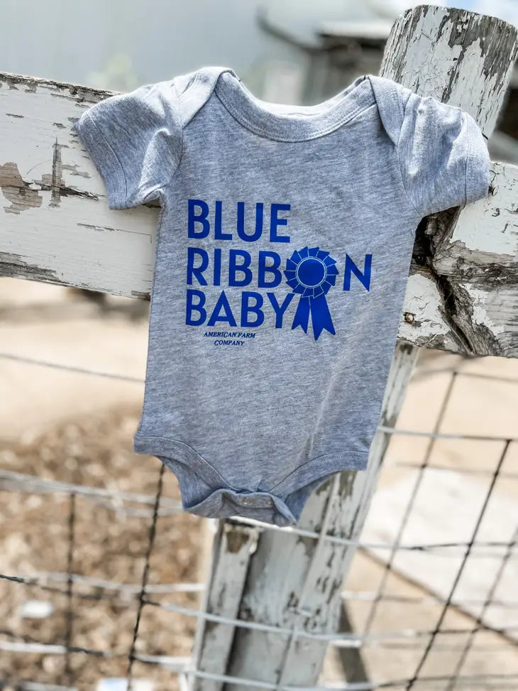 Baby Blue Ribbon Onesie