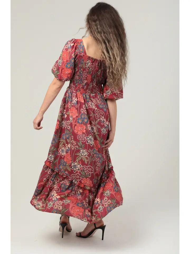 angie maxi dress Women's Angie Twist Front Maxi Floral Print Dress