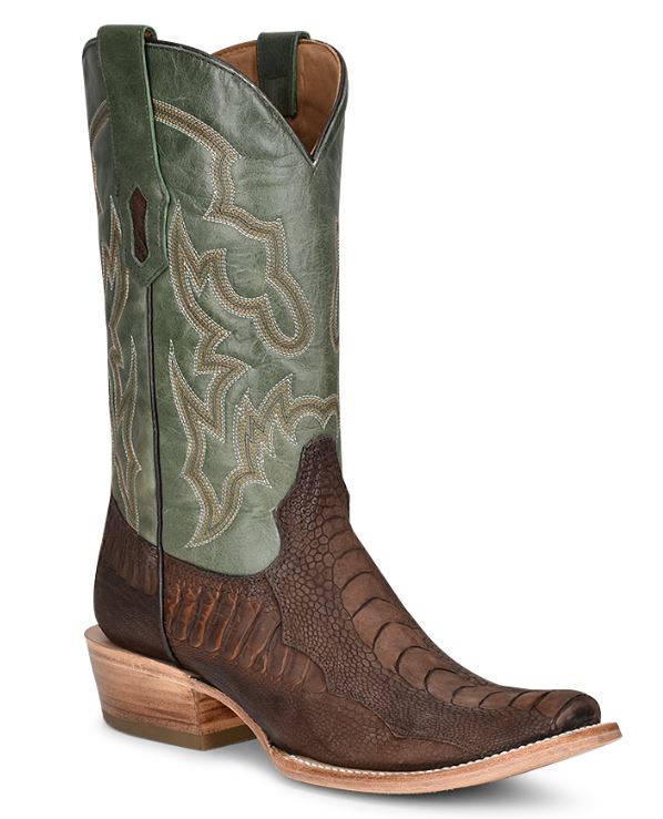 Men's Corral Ostrich Leg Embroidered Boot
