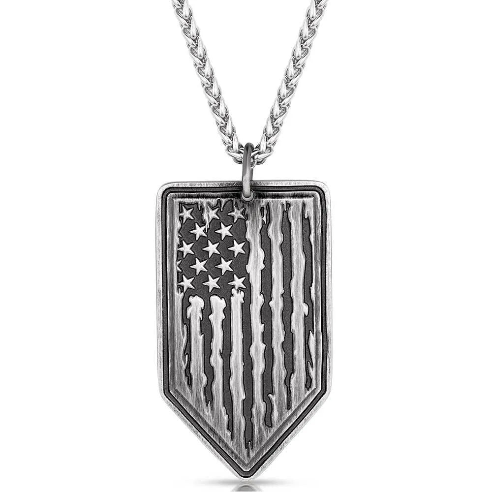 Montana Silversmiths American Made Flag Necklace