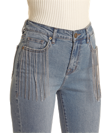 Women's Rock & Roll Pocket Fringe Flare Jean