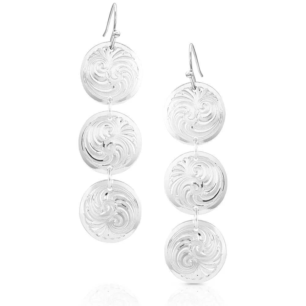 Montana Silversmiths Triple Concho Earrings