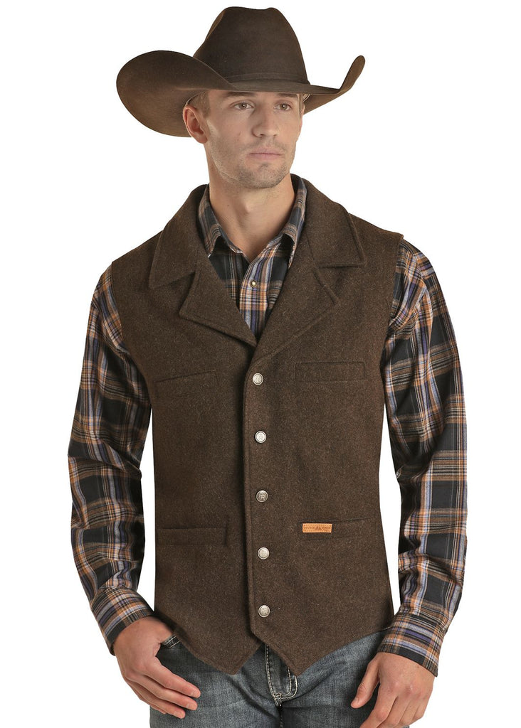 Men's Powder River Montana Brown Vest
