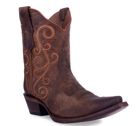 Women's Circle G Bronze Embroidered Triad Ankle Boot