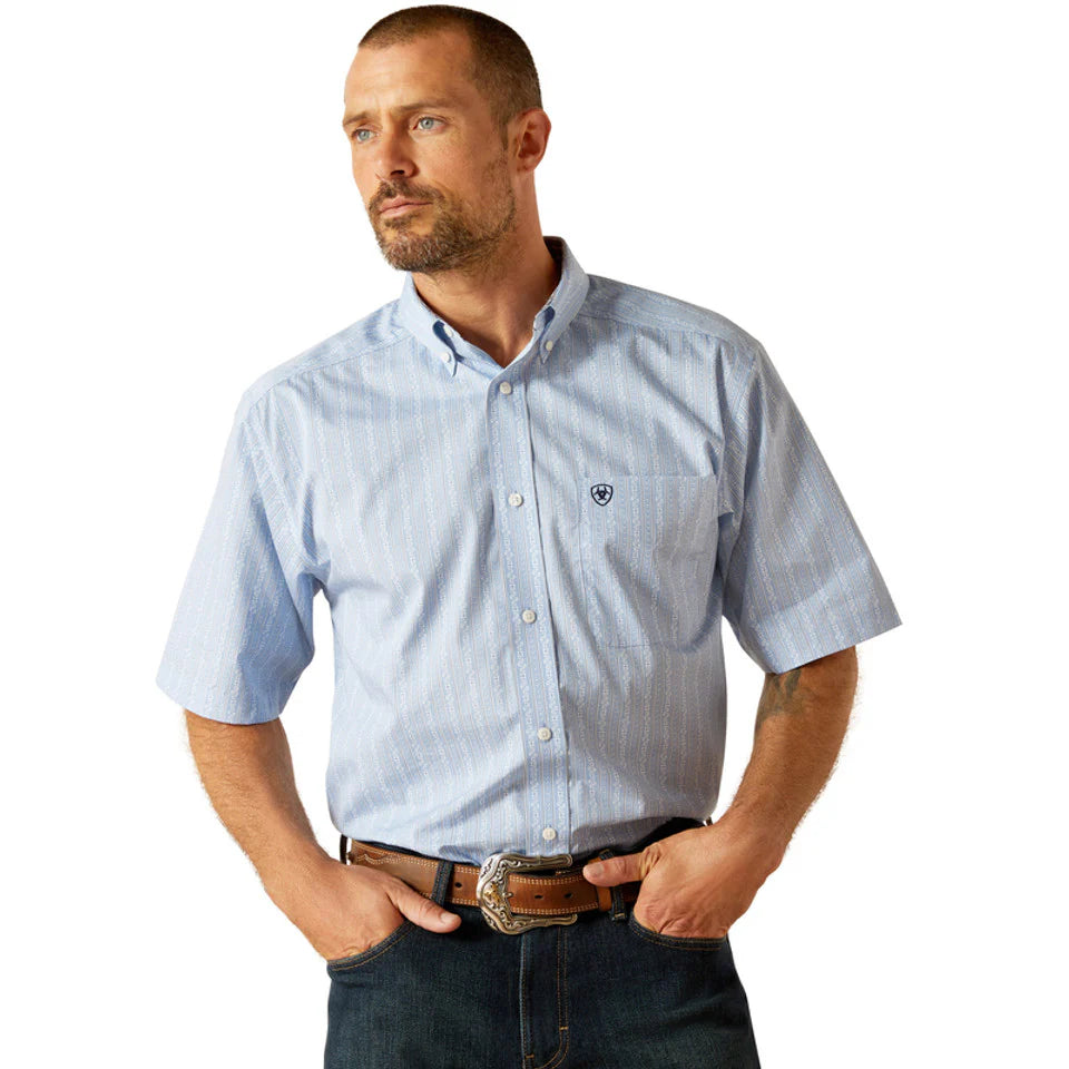 Men's Ariat Wrinkle Free Welburn Short Sleeve Button Down Shirt