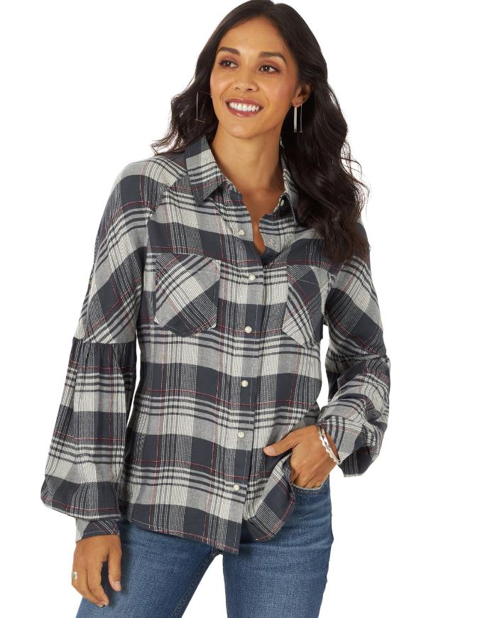Women's Wrangler Retro Plaid Flannel Shirt