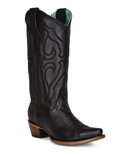 Women's Corral Black Stitch Snip Toe Boots