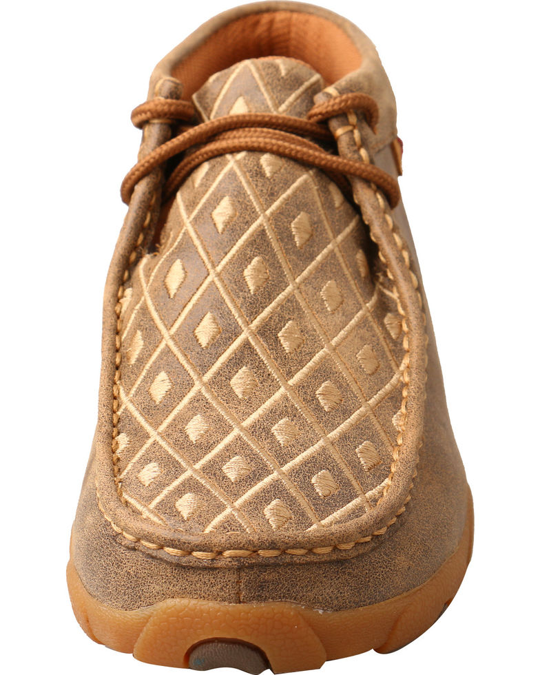 Women's Twisted X Tan Diamond Embroidered Driving Moc