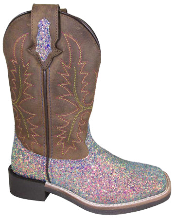 Girl's Smoky Mountain Ariel Pastel Glitter/Crazy Horse Boot