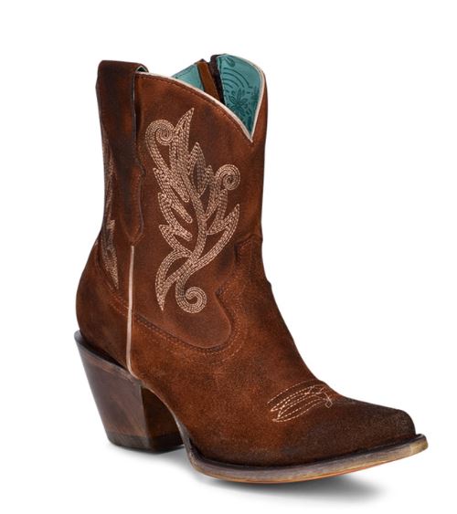 Women's Corral Cognac Embroidered Ankle Boot
