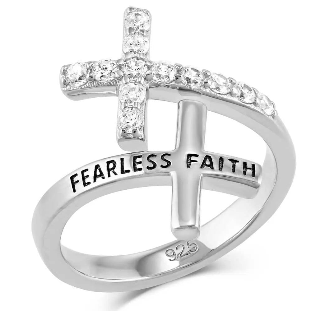 Montana Silversmiths Fearless Faith Cross Ring