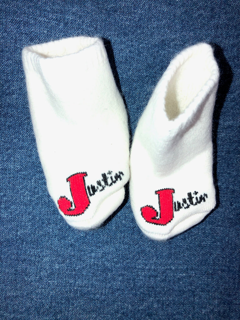 Justin Infant Socks - White