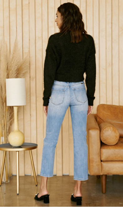 Women's Kancan Straight Leg Middle Seam Jean
