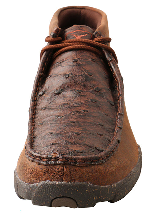 Men's Twisted X Brown Ostrich Driving Moc