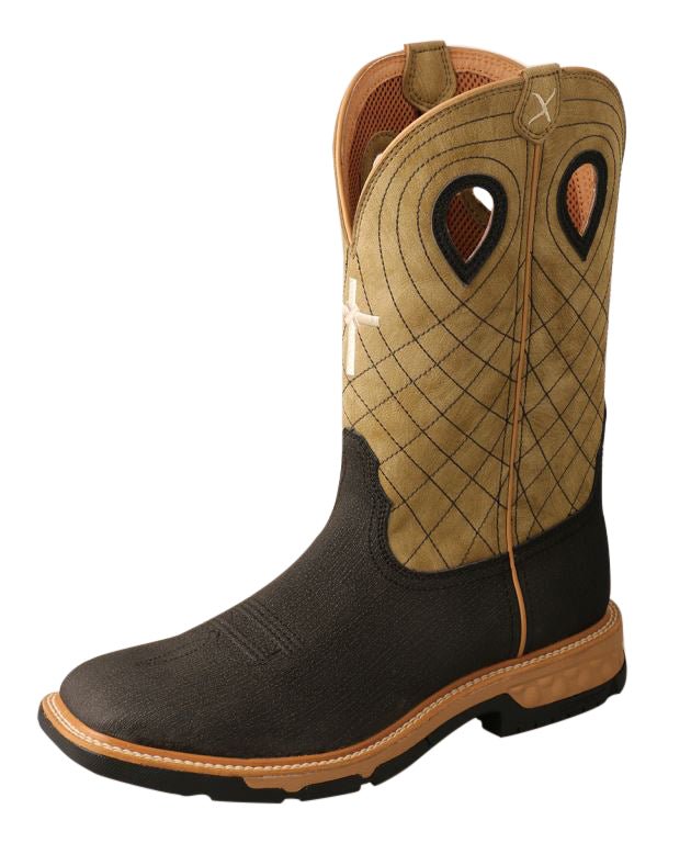 Men's Twisted X 12" Charcoal Work Boot