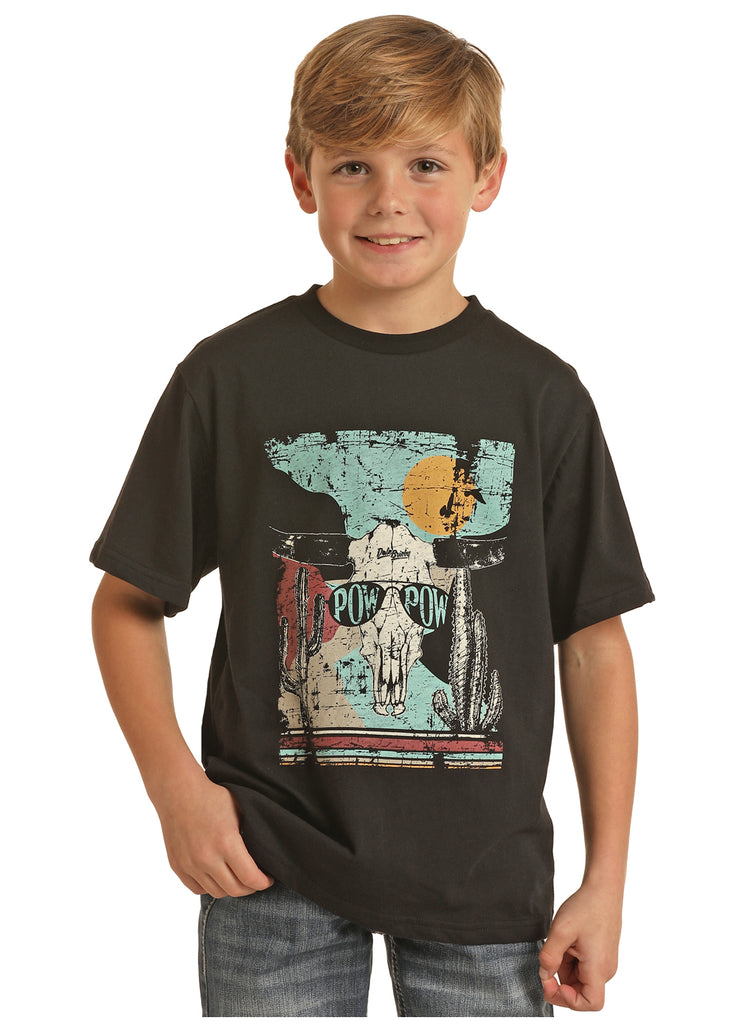Boy's Rock and Roll "Pow Pow" Graphic Tee