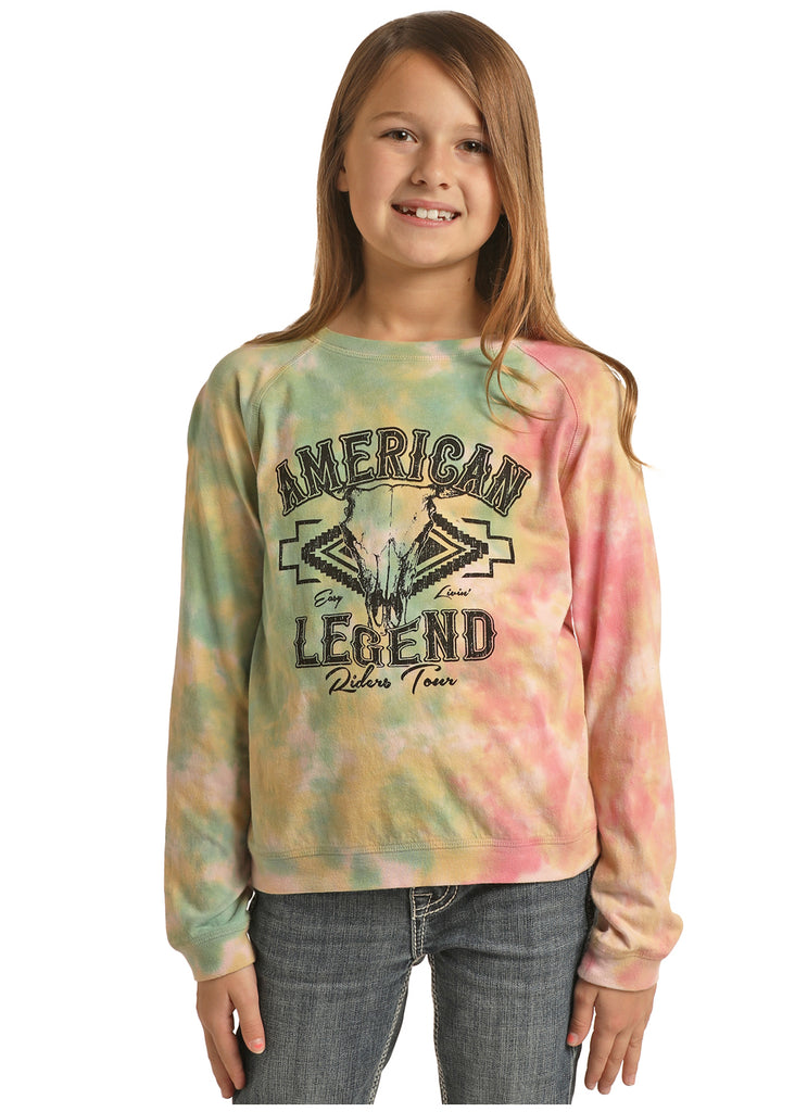 Girl's Rock and Roll American Legend Crewneck Sweatshirt