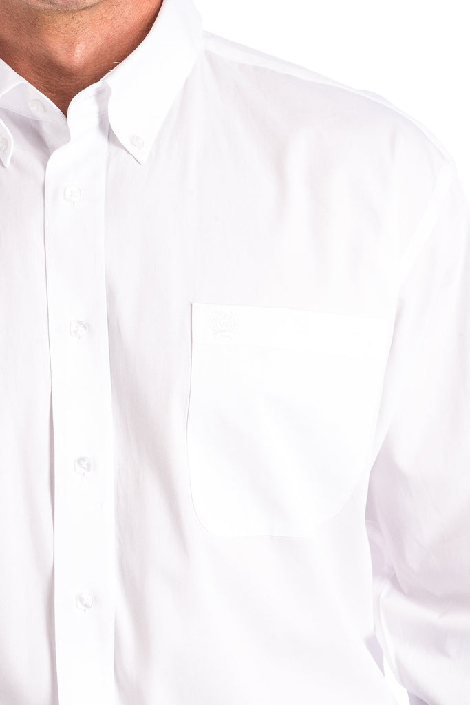 Men's Cinch Solid White Button Shirt