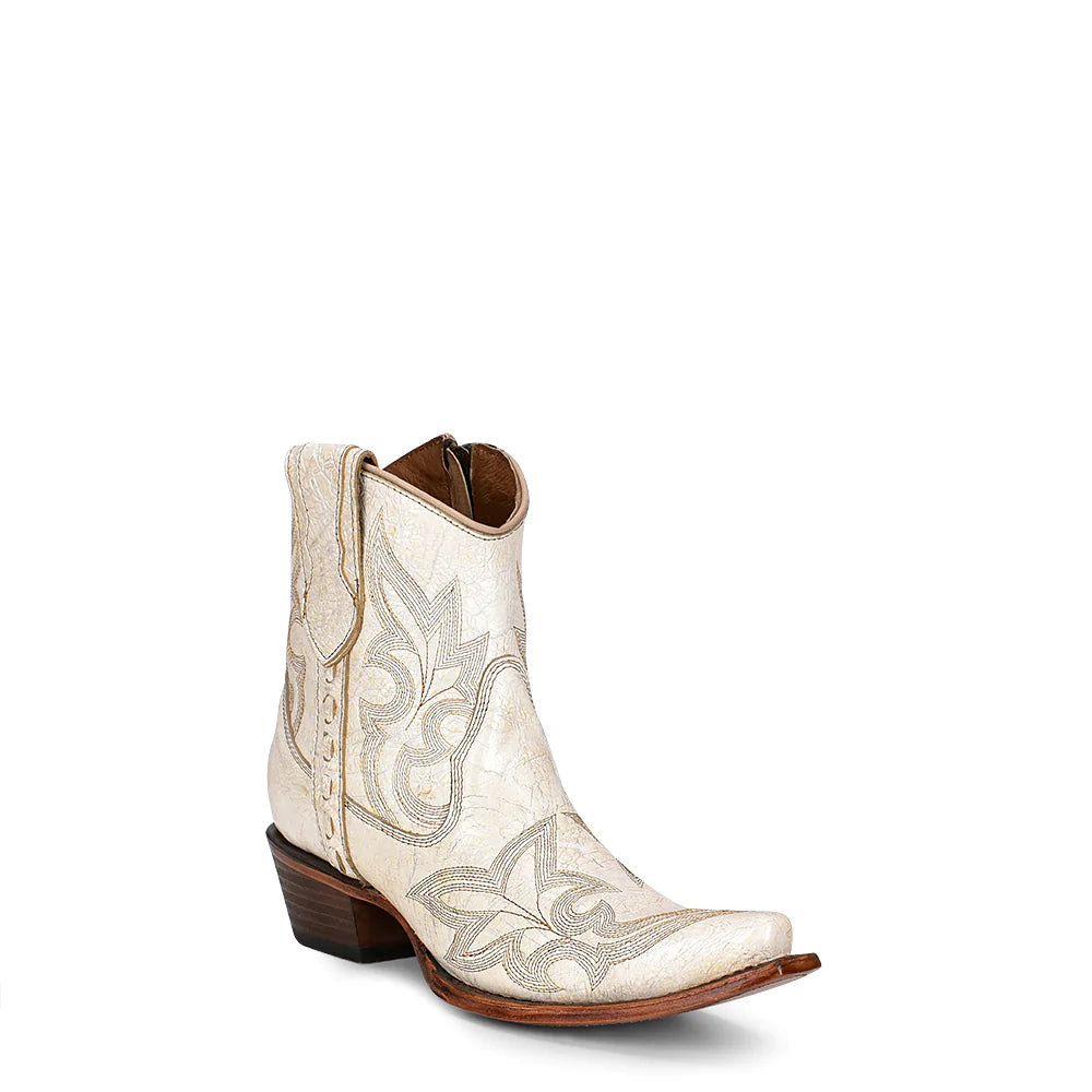 Women's Circle G Pearl Embroidered Zipper Boot
